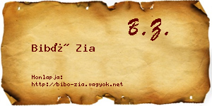 Bibó Zia névjegykártya